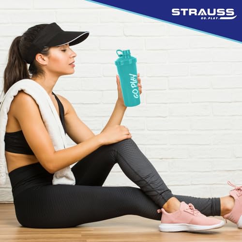 STRAUSS Aqua Shaker Bottle | 100% BPA- Free | Leakproof Shaker for Protein Shake |Ideal Pre-Post Workout Shake|Blender Bottle for Smoothies & Shakes | Ideal for Both Men and Women | 700ml,(Aqua Green) - Image 5