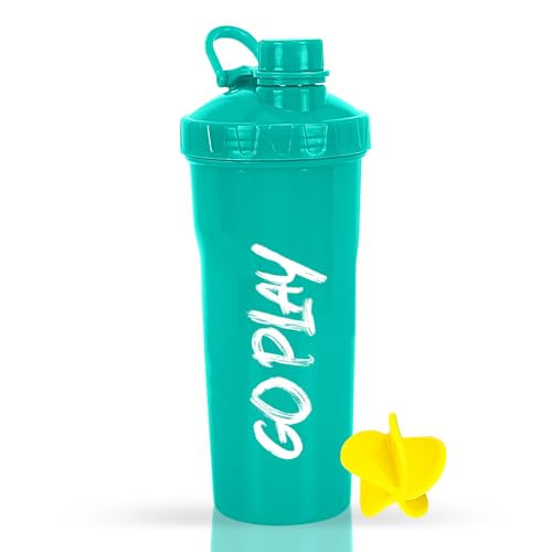 STRAUSS Aqua Shaker Bottle | 100% BPA- Free | Leakproof Shaker for Protein Shake |Ideal Pre-Post Workout Shake|Blender Bottle for Smoothies & Shakes | Ideal for Both Men and Women | 700ml,(Aqua Green) - Image 1