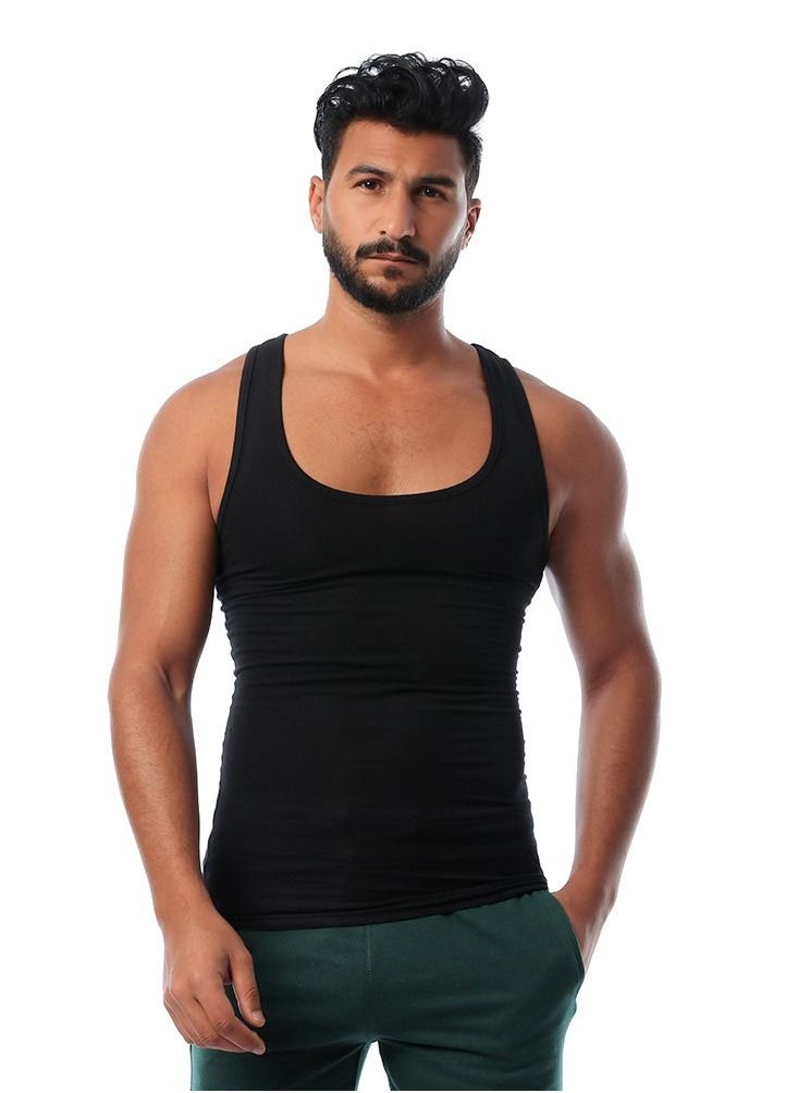 DICE - Bundle Of Two Sleeveless Solid Men Undershirt - Image 1