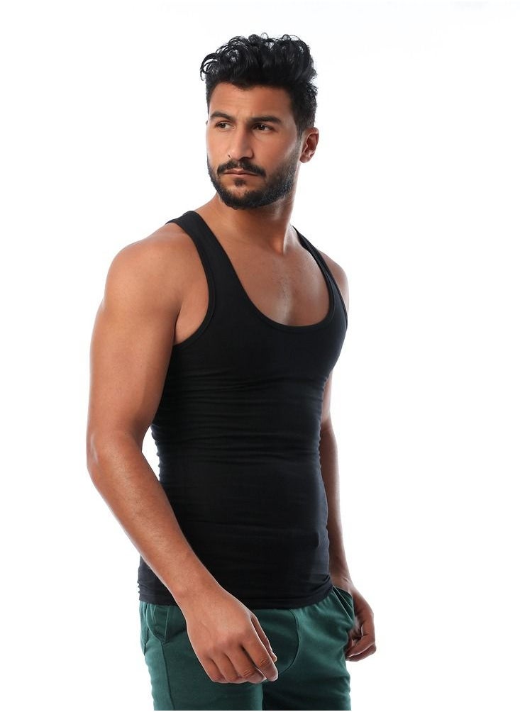 DICE - Bundle Of Two Sleeveless Solid Men Undershirt - Image 1