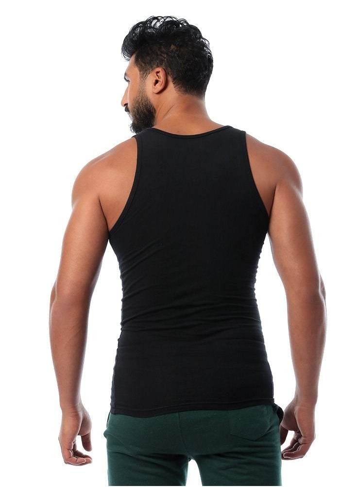 DICE - Bundle Of Two Sleeveless Solid Men Undershirt - Image 1