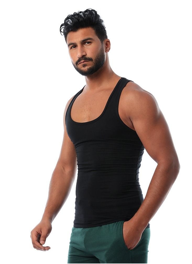 DICE - Bundle Of Two Sleeveless Solid Men Undershirt - Image 1
