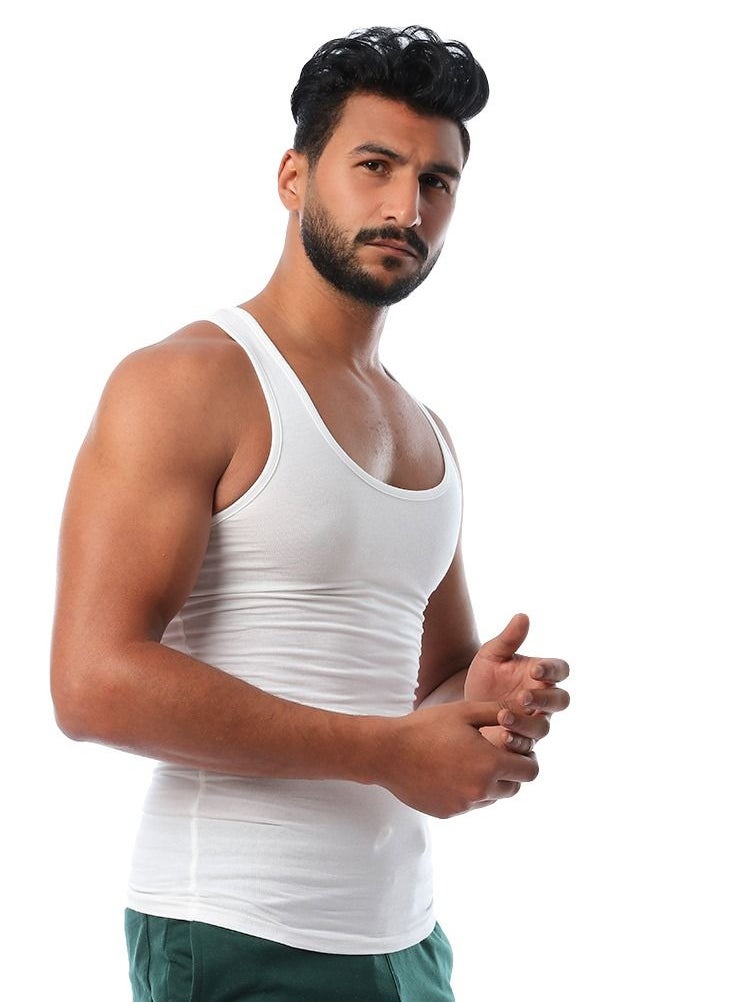 DICE - Bundle Of Two Sleeveless Solid Men Undershirt - Image 1