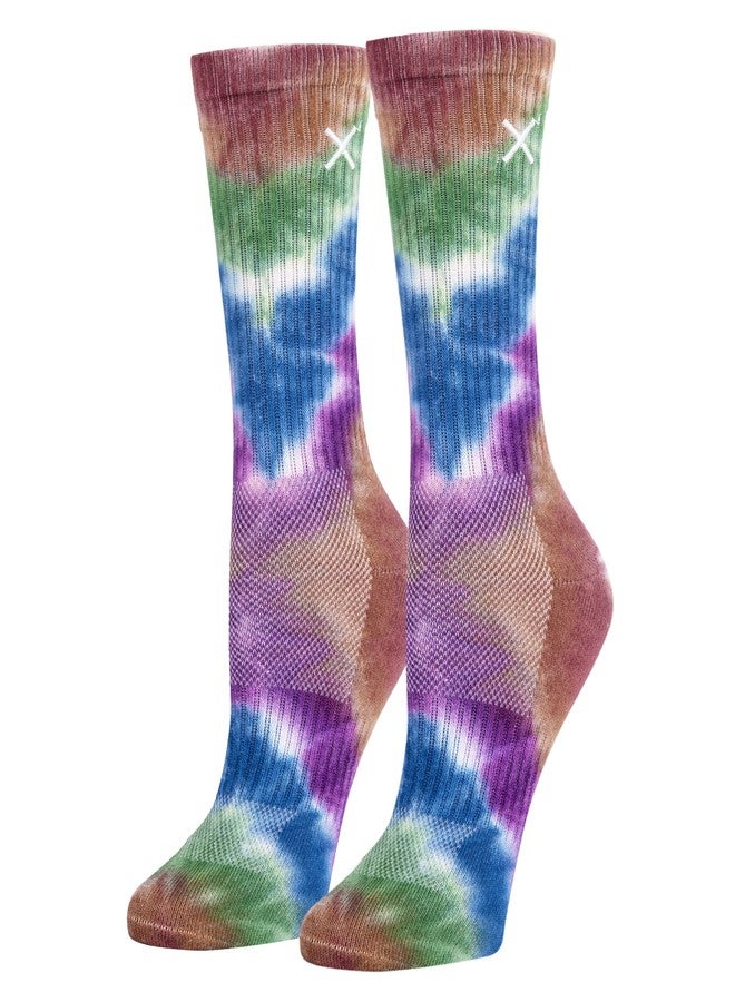 Odd Sox جوارب أود سوكس - باسيكس للجنسين - جوارب هيبي مصبوغة بربطة عنق - متوسطة - جوارب قطنية ناعمة مضلعة، مريحة، هدية عصرية للمراهقين ورمز للأناقة للنساء والفتيات - Image 1