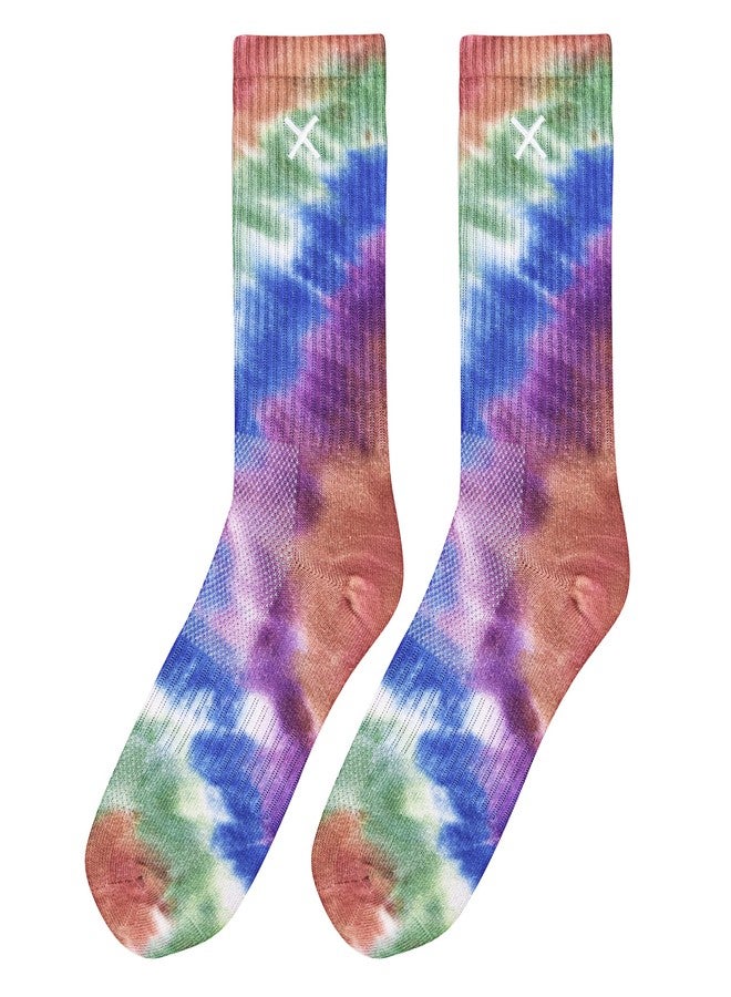 Odd Sox جوارب أود سوكس - باسيكس للجنسين - جوارب هيبي مصبوغة بربطة عنق - متوسطة - جوارب قطنية ناعمة مضلعة، مريحة، هدية عصرية للمراهقين ورمز للأناقة للنساء والفتيات - Image 5
