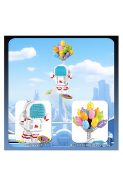 SYOSI Balloon Astronaut Building Set with Dust Cover, Mini Micro Spaceman Building Blocks Set, 3D Space Astronaut Model Home Office Decor Gifts for Adults Kids Boys Grils, Made of ABS Plastic, 489 PCS  - Image 5