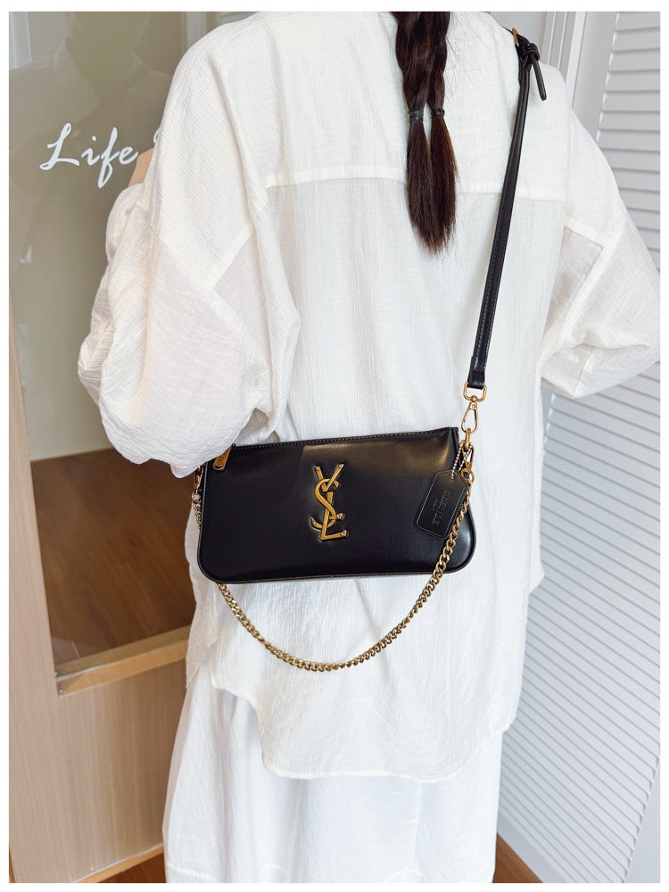Saint Laurent YSL LE 5 À 7 in Smooth Leather women's bag Camera bag Handle Shoulder Bags Black - Image 4