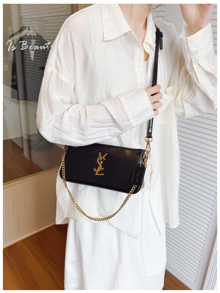 Saint Laurent YSL LE 5 À 7 in Smooth Leather women's bag Camera bag Handle Shoulder Bags Black - Image 3