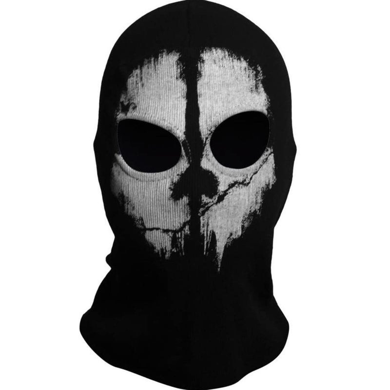 SzBlaZe Unisex Ghost Print Stocking Balaclava Mask Good for War Game Halloween Cosplay (Print 2) - Image 1