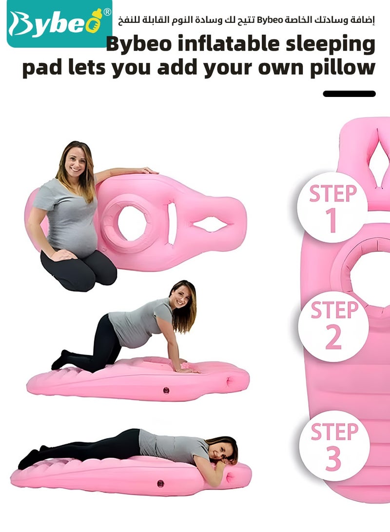 Bybeo Inflatable Pregnancy Pillow, Maternity Pillow, Pregnancy Pool Float, Full Body Maternity Airbed with Hole for Tummy Sleeping Comfort  - Image 5