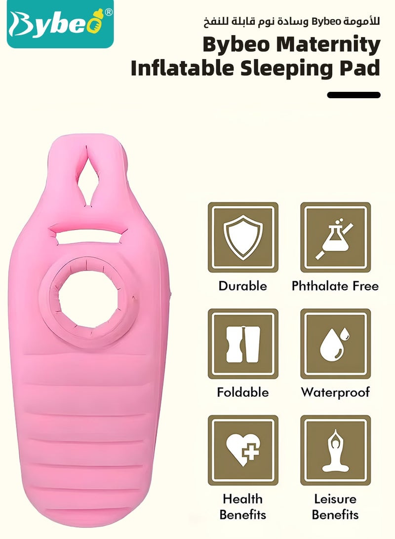 Bybeo Inflatable Pregnancy Pillow, Maternity Pillow, Pregnancy Pool Float, Full Body Maternity Airbed with Hole for Tummy Sleeping Comfort  - Image 2