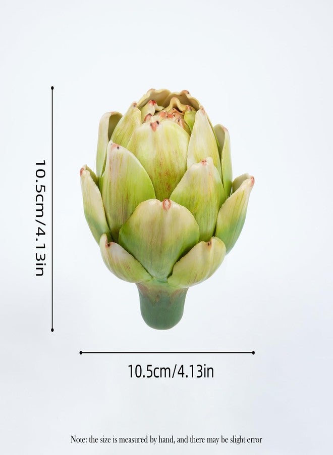 Notakia 6Pcs Green Large Faux Artichokes for Decoration Bowl Fillers Fake Fruit Artificial Artichokes that Look Real Realistic Fake Vegetable Decor for Home Kitchen Table Party Centerpiece - Image 3