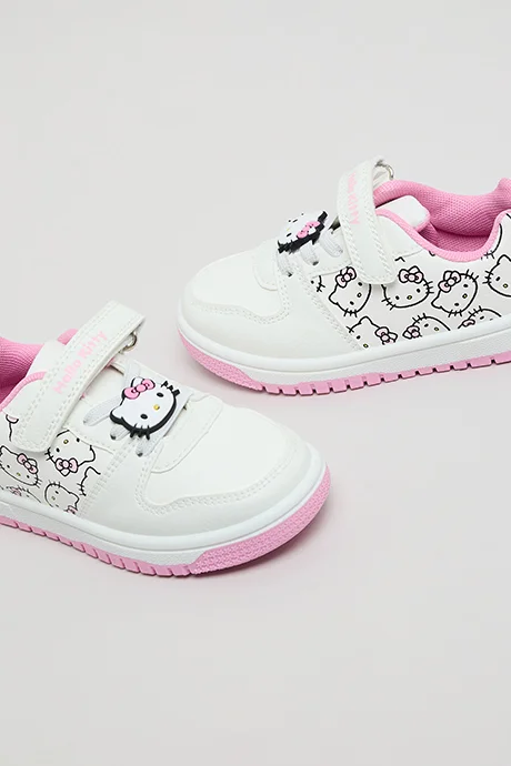 R&B Hello Kitty Printed Velcro Sneakers