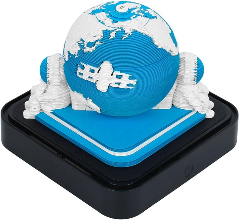 klarako 2024 Earth Paper Carving 3D Calendar Art 3D Earth Notebook Notepad Multi-functional Calendar Creative Earth - Image 1