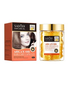 SADOER Hair Care Oil, Smooth Silky Hair Vitamin Capsule, Soft And Shiny Anti Loss Damaged Hair Care Hair Serum, Keratin Complex Hair Oil Capsules For For Damaged, Bleached And Dry Hair  - Image 1