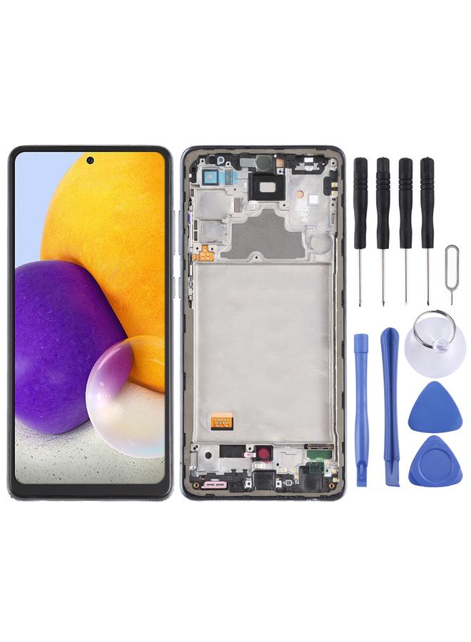 erorex Replacement incell Material LCD Screen and Digitizer Full Assembly with Frame Not Supporting Fingerprint Identification for Samsung Galaxy A72 4G SM-A725 - Image 1