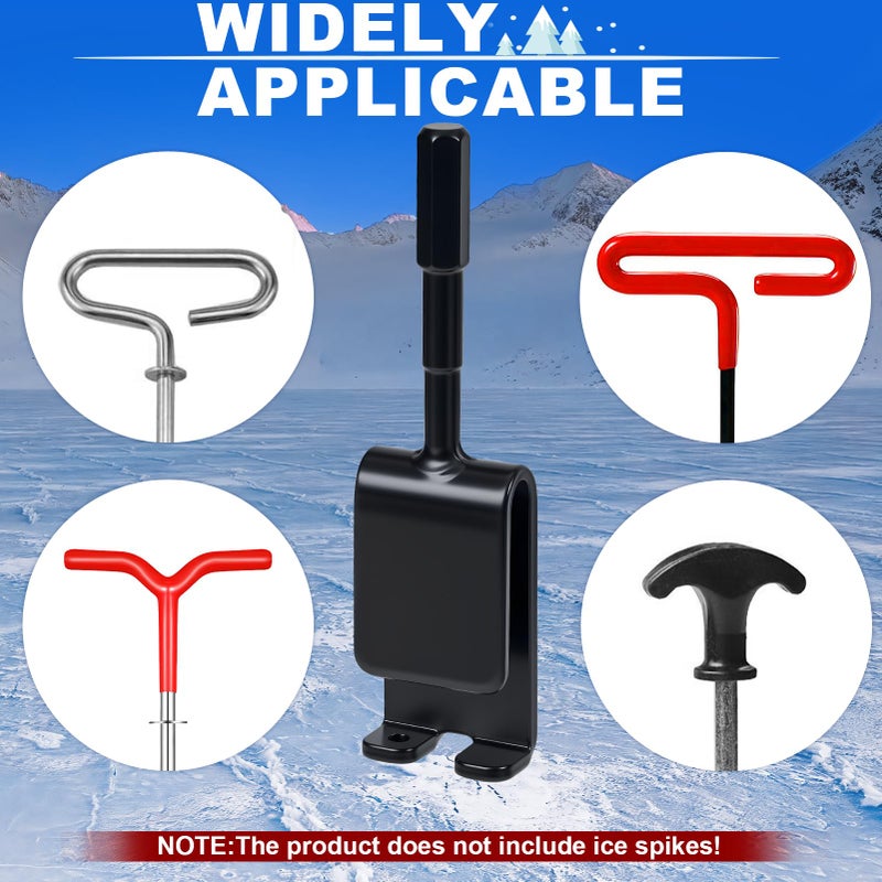 RGQSUN 1Pc Ice Anchor Drill Adapter,Ice Fishing Shelter Anchor Drill Attachment Power Tool for Setting up Winter Fishing Camping Tent Shanty Insert Sewing Accessories - Image 3