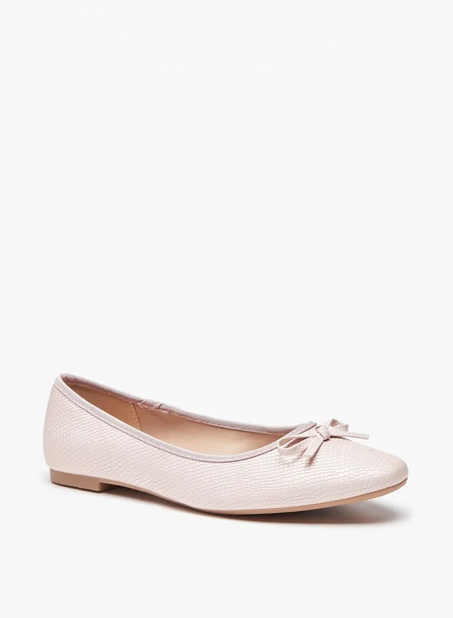 سيليست Women's Bow Detail Slip-On Ballerina Shoes