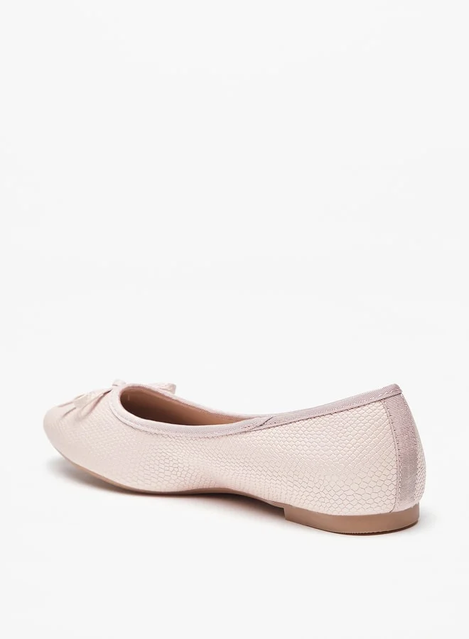 سيليست Women's Bow Detail Slip-On Ballerina Shoes