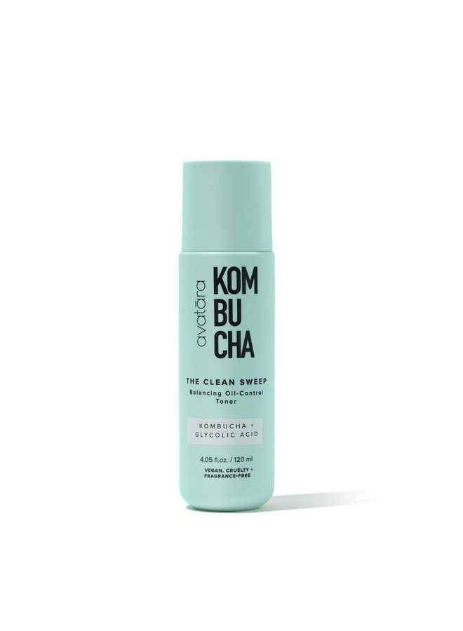 Kombucha The Clean Sweep Face Toner Removes Excess Oil And Exfoliates Anti Aging And Hydrating Refine Pores Skinbalancing With Witch Hazel Smooth Squeakyclean 4.05 Fl. Oz/120 Ml
