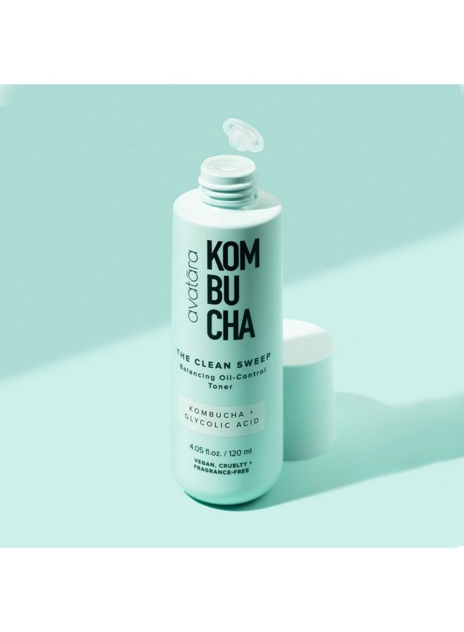 Kombucha The Clean Sweep Face Toner Removes Excess Oil And Exfoliates Anti Aging And Hydrating Refine Pores Skinbalancing With Witch Hazel Smooth Squeakyclean 4.05 Fl. Oz/120 Ml