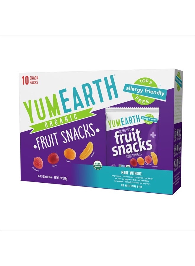 YumEarth Organic Fruit Snacks Box, 0.7 Ounce (Pack of 10) - Image 1