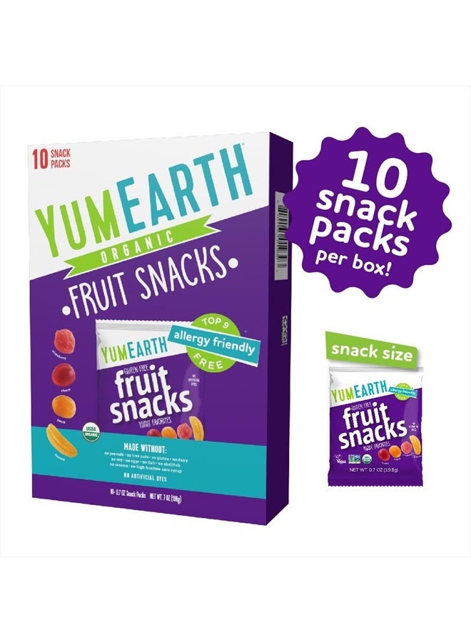 YumEarth Organic Fruit Snacks Box, 0.7 Ounce (Pack of 10) - Image 3