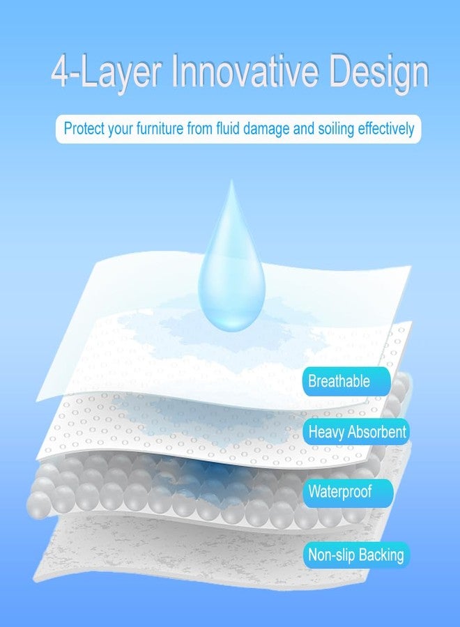 GRUENERDE Washable Non-Slip Large Bed Pad for Incontinence for Adults Waterproof Absorbent Plaid Pee Pad Holder Stay in Place 32x54In - Image 3