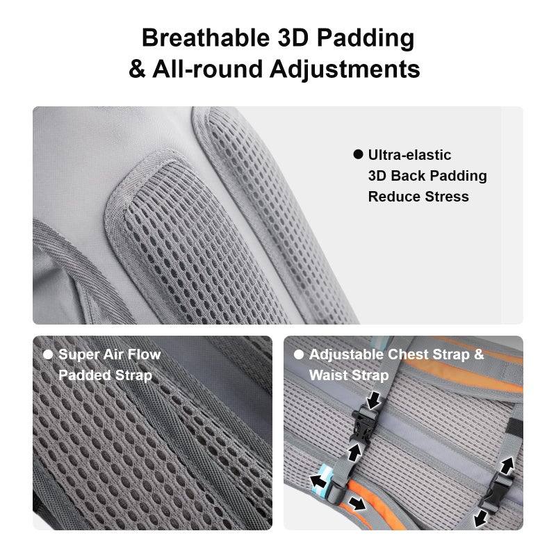 EVERFUN Hiking Hydration Backpack with Storage 18L Insulated Water Backpack with Water Bladder 2L, Women Men Hydro Pack Daypack Lightweight Hydropack with Rain Cover for Cycling, Running, Festivals - Image 4