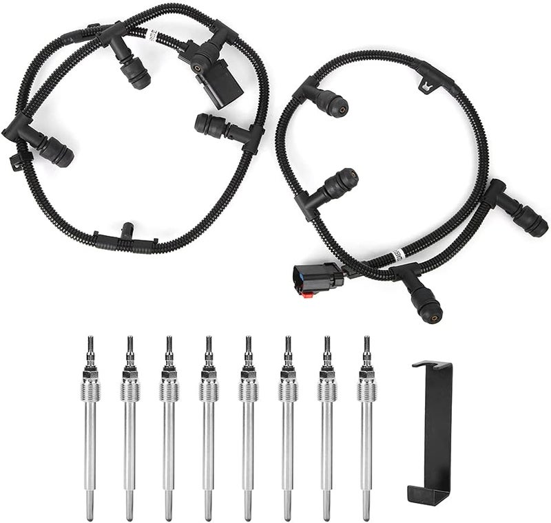 Qiilu Premium Glow Plug Connector Wire Harness Kit 6.0L Engine Glow Plug Harness Kit 4C2Z-12A690-AB Fits for 04-10 Compatible with 2004-2010 6.0L - Image 5