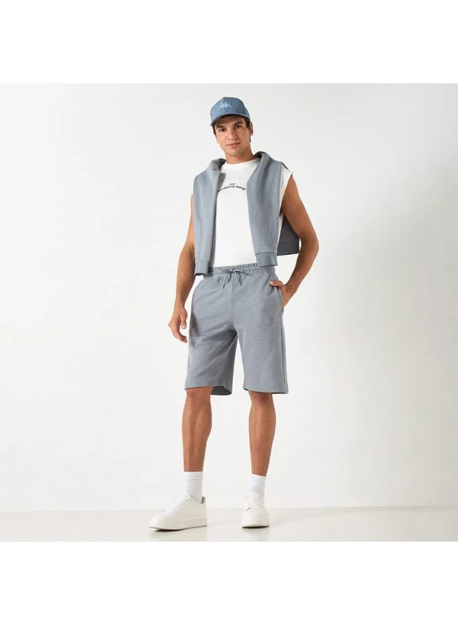 Kappa Kappa Logo Embroidered Shorts with Drawstring Closure and Pockets