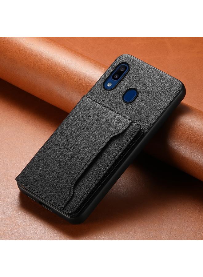 اس-توب جراب لهاتف Samsung Galaxy A20/A30 بتصميم حقيبة بطاقات من جلد العجل، جراب هاتف بتغطية كاملة - Image 2