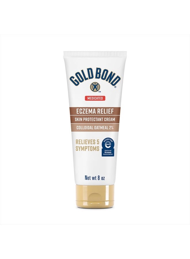 Gold Bond Medicated Eczema Relief Skin Protectant Cream, 8 oz., With 2% Colloidal Oatmeal - Image 1