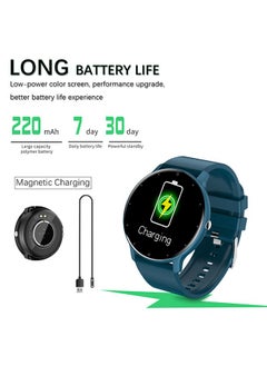RollsTimi  Smart Watch for Women Men,Bluetooth Tactical Smartwatch for Android and iPhone,IP67 Waterproof Outdoor Fitness Tracker with Heart Rate SpO2 Sleep Monitor,Blue  - Image 5