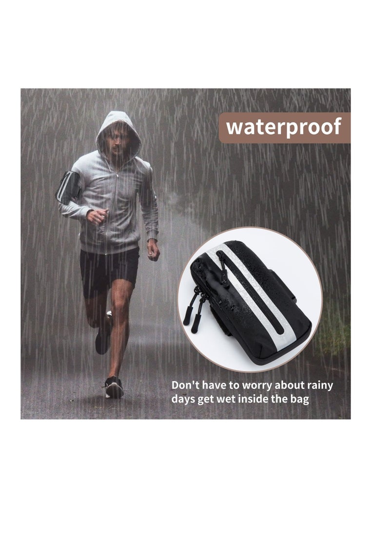 SOLARAE Running Phone Armband, Sports Armband Cell Phone, Phone Arm Holder for Gym Workouts and Exercise, Compatible with iPhone (Black) - Image 5