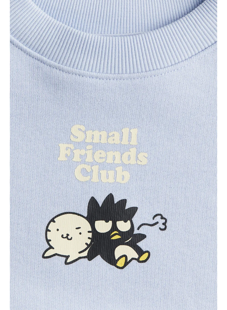 اتش اند ام Print-Motif Sweatshirt