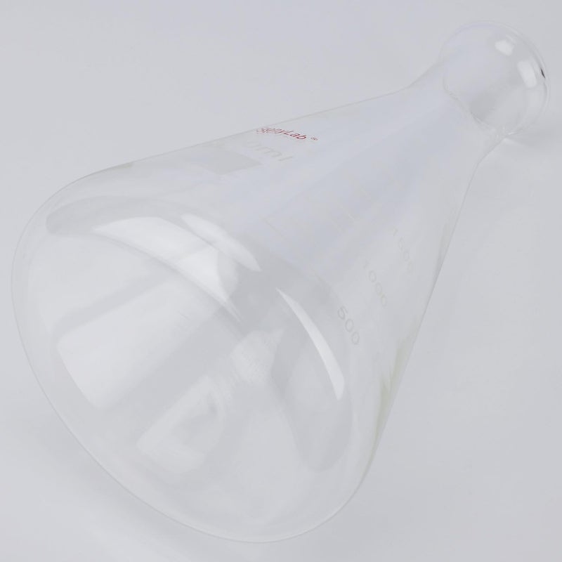 stonylab Glass Wide Mouth Erlenmeyer Flask, 2000 ml Borosilicate Glass Erlenmeyer Flask with Heavy Duty Rim, 1 Pack - Image 5
