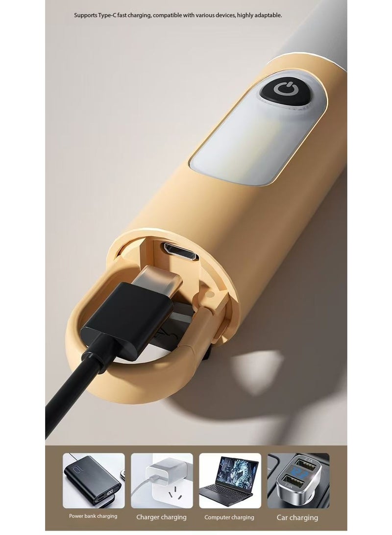 New High-Intensity Flashlight, Multifunctional Outdoor Long-Range Illumination Flashlight, White Laser Work Side Light (White) - Image 5