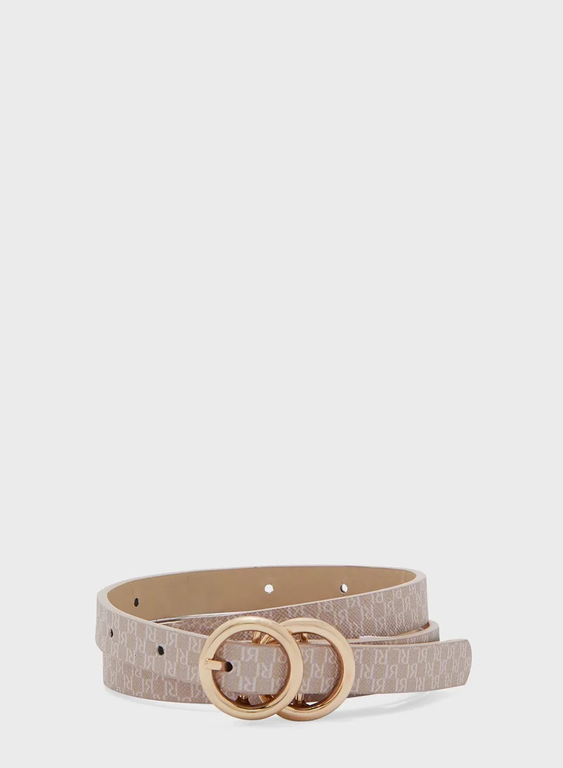 RIVER ISLAND Buckle Skinny 2 Pack Belts