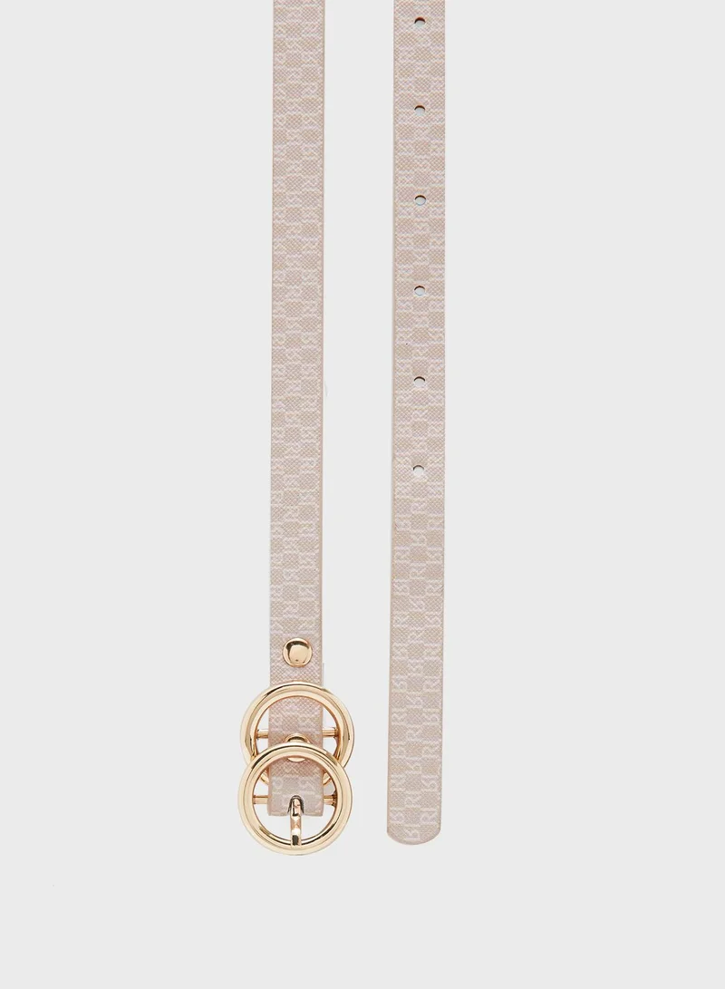 RIVER ISLAND Buckle Skinny 2 Pack Belts