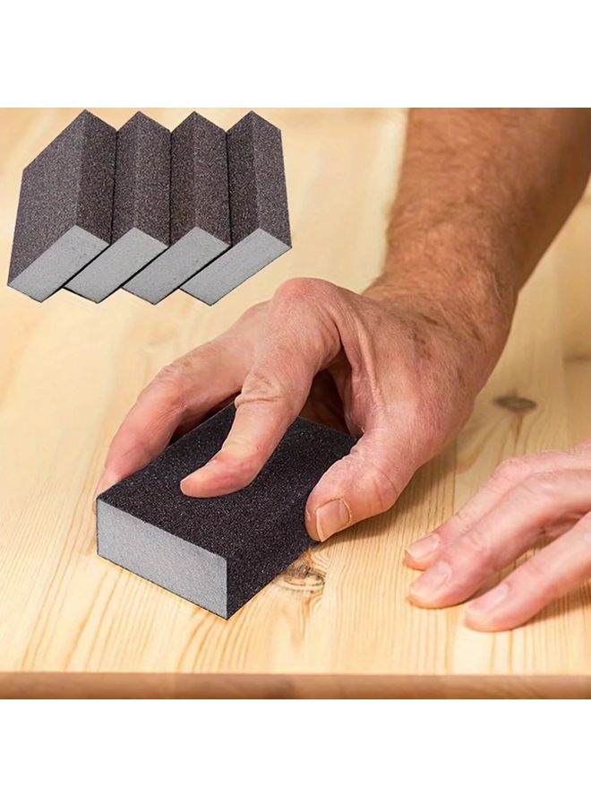 4Pcs Sanding Block Set Wet Dry Dual Use Reusable Washable For Woodworking Furniture Metal Primer - Image 2