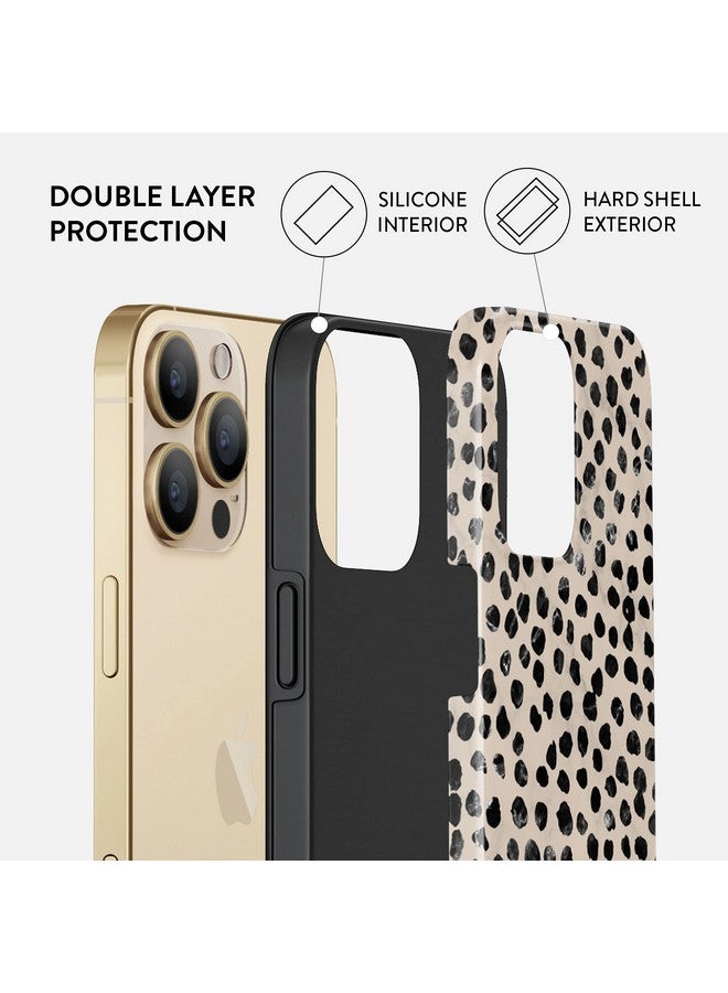 BURGA BURGA Phone Case for iPhone 14 Pro - Cute, Trendy, Aesthetic, Pattern Phone Cover, Hard Shell Protection - fits Apple iPhone 14 Pro Case for Women and Men, Polka Dots  - Image 3