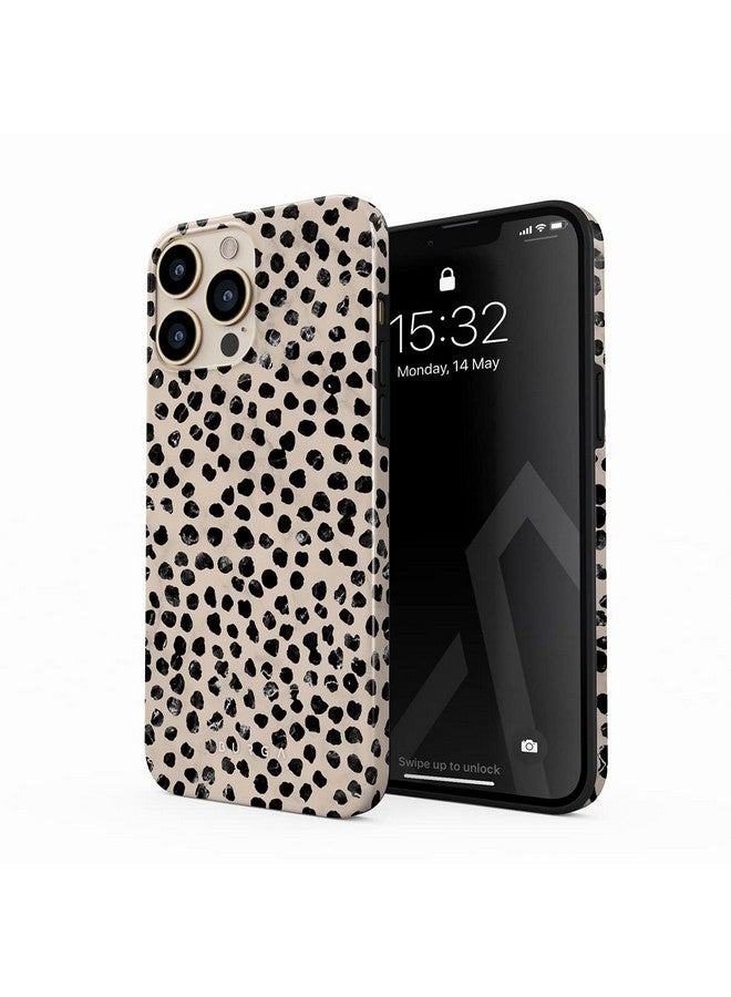 BURGA BURGA Phone Case for iPhone 14 Pro - Cute, Trendy, Aesthetic, Pattern Phone Cover, Hard Shell Protection - fits Apple iPhone 14 Pro Case for Women and Men, Polka Dots  - Image 1
