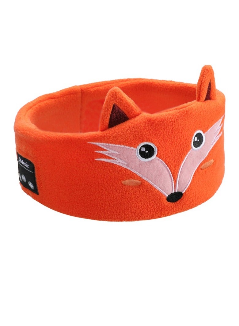 ارواق عصابة رأس لسماعات الرأس للأطفال، سماعات رأس لاسلكية فوق الأذن، عصابة رأس موسيقى من الصوف الناعم المرن المحمول، سماعات نوم مريحة للأطفال الرضع والأطفال الصغار، (قطعة واحدة، برتقالي) - Image 1
