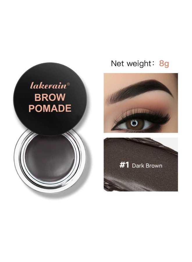 lakerain Brow Pomade Natural Long Lasting Sweat Proof Waterproof Eyebrow Makeup Gels Smooth Fast Drying Eyebrow Color Cream Eyebrow Pomade Brow Coloring Gel Dark Brown 01 - Image 2