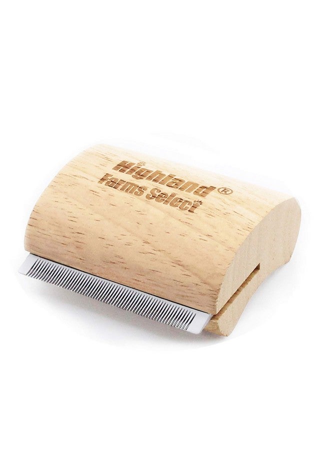 Highland Farms Select Deshedding Grooming Tool for Dogs, Cats & Horses, Ergonomic Design Wood Groom Brush, Professional Pet Groomer, Painlessly Remove for Short & Long Hair, Fur & Dirt - 2.5 Inches - Image 1