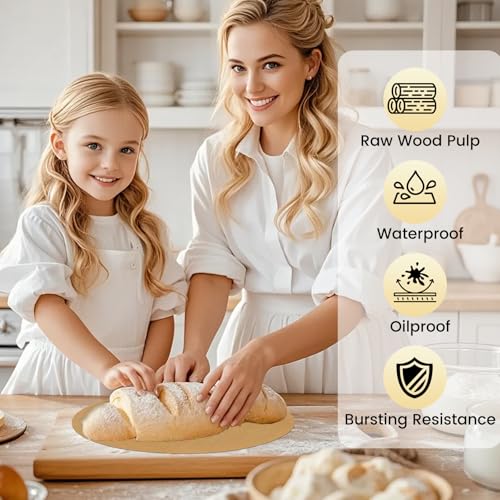 TROUSKAIG 100pcs 9 inch Parchment Paper Rounds, Heavy Duty Unbleached Parchment Paper Sheets for baking, Precut Brown Non-Stick liners for Cake Pan, Steaming, Air Fryer, Non-Stick Liners for Cooking - Image 3