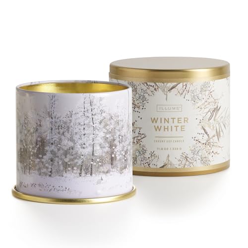 ILLUME Noble Holiday Collection Winter White Vanity Tin Candle, 11.8 oz - Image 4