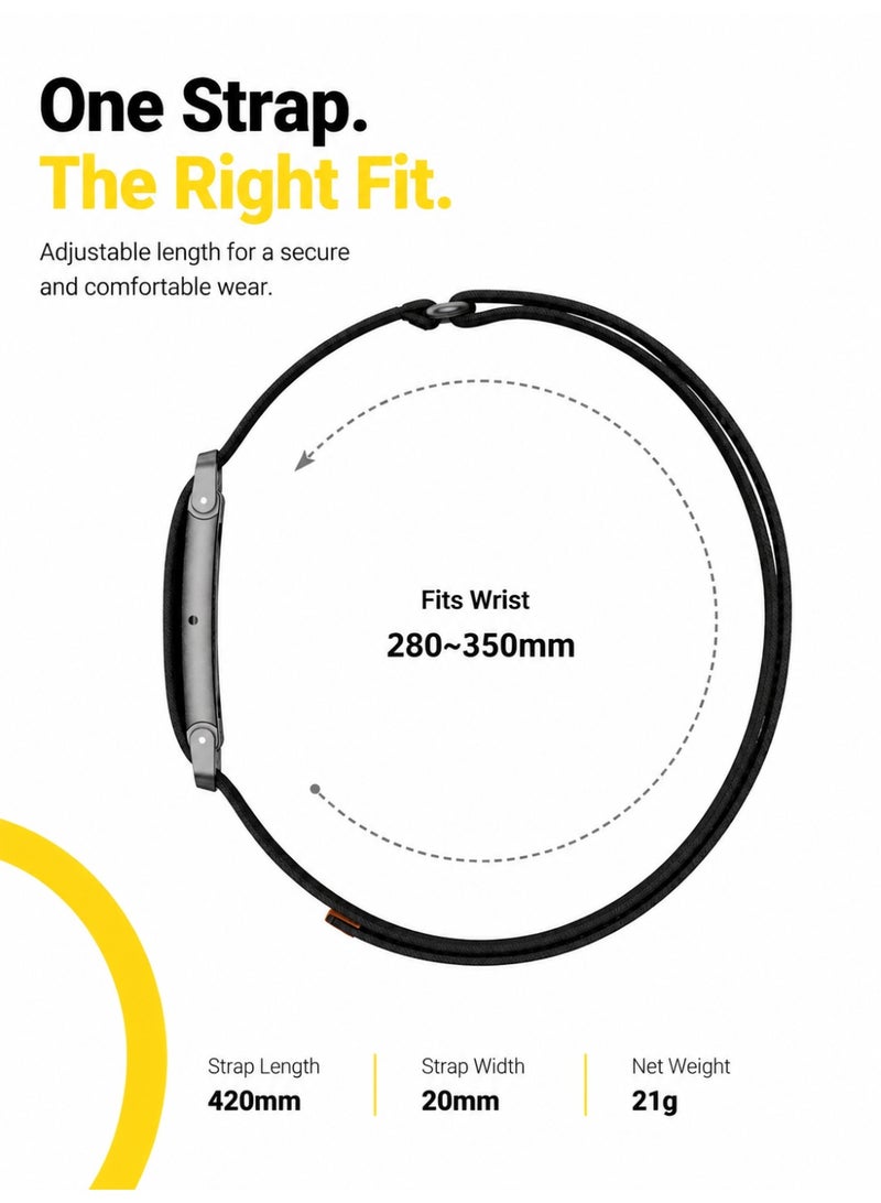 BASEMENT-1 Bicep Band Compatible with Google Fitbit Air, Adjustable Nylon Upper Arm Strap 28-35cm, Breathable Stretchy Sweatproof Arm Band for 24/7 Activity, Sleep & Recovery Tracking - Image 5