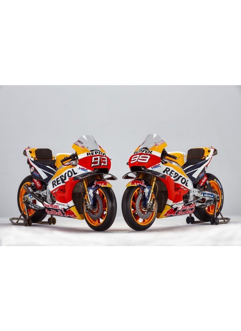 Maisto - Honda Rcv 213 2021 1/18 Orange Model Motorcycle - Image 1